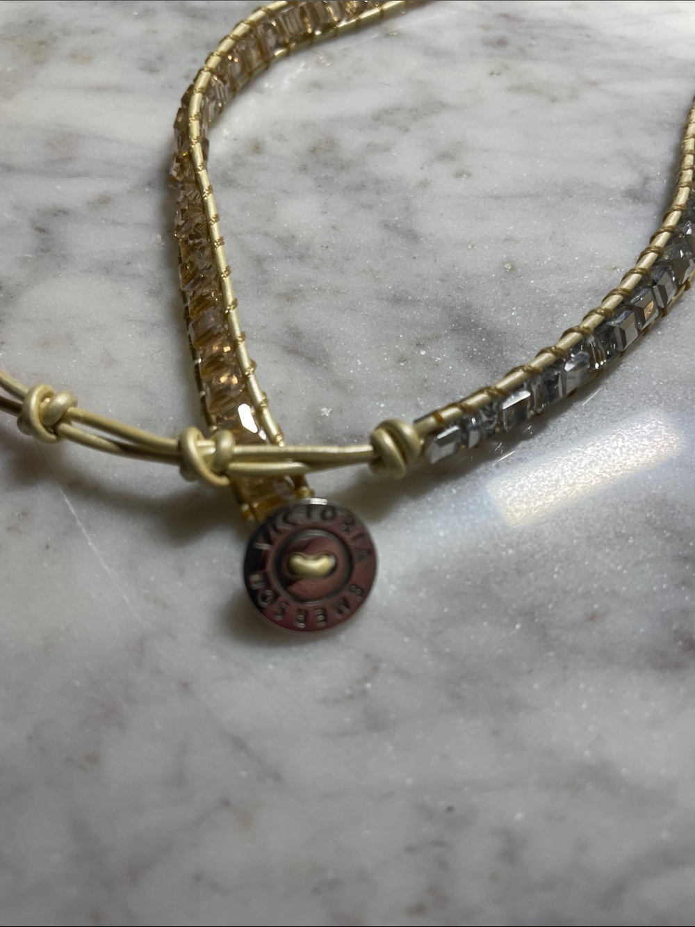 ⭐️3 For $9⭐️
Victoria Emerson Gold and Clear Crystal Wrap Bracelet - Picture 6 of 6